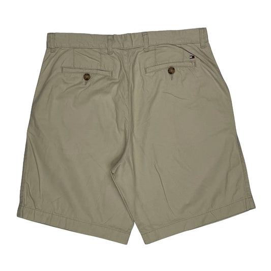 Tommy Hilfiger Pleated Chino Shorts - 34W 9L Beige Cotton