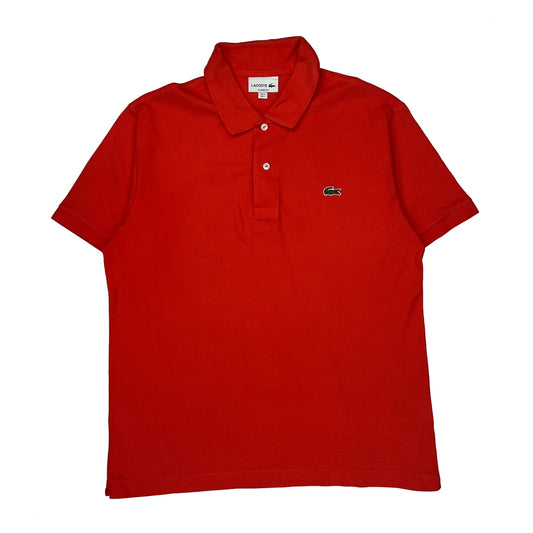 Vintage Lacoste Polo Shirt - Large Red Cotton