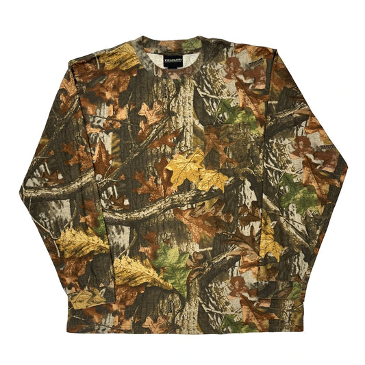Vintage Fieldline Long Sleeve T-Shirt - XL Camo Cotton