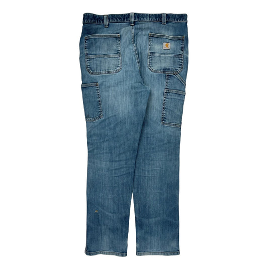 Carhartt Double Knee Carpenter Jeans - 38W 32L Blue Cotton Blend