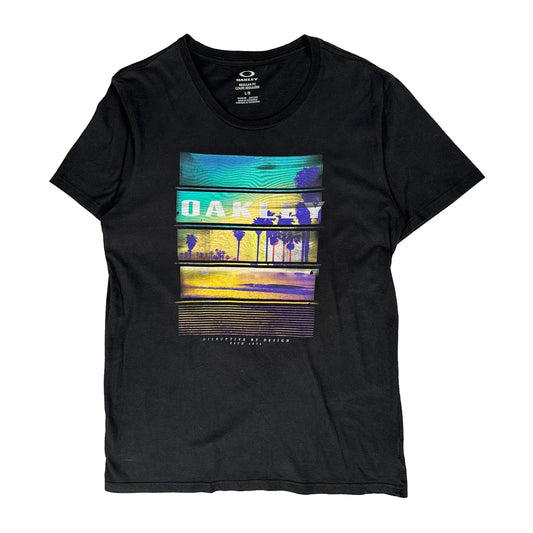 Oakley Graphic T-Shirt - Large Black Cotton
