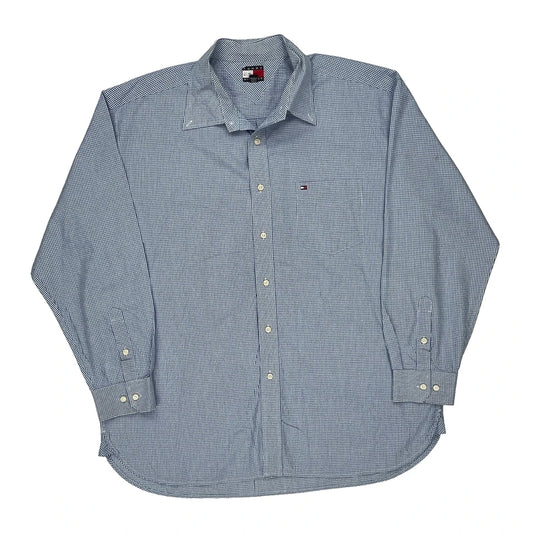 Tommy Hilfiger Checked Shirt - XL Blue Cotton