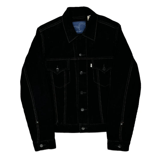 Levis Cord Jacket - Small Black Cotton