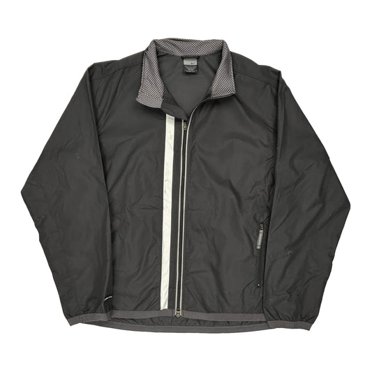 Nike Windbreaker - Large Black Polyester