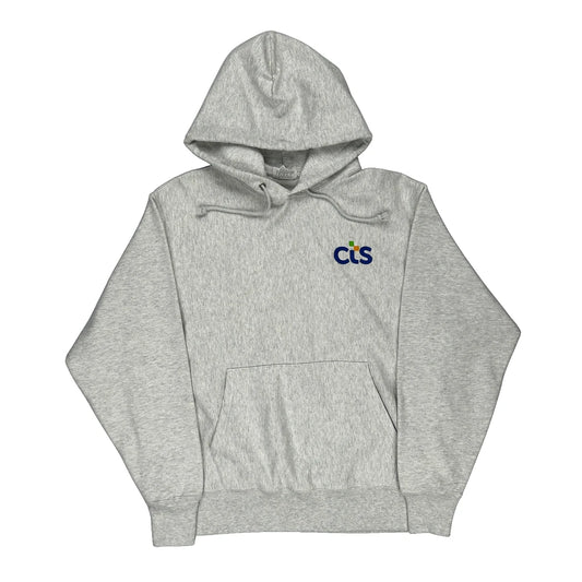 Reverse Weave Champion Hoodie - Large Grey Cotton Blend