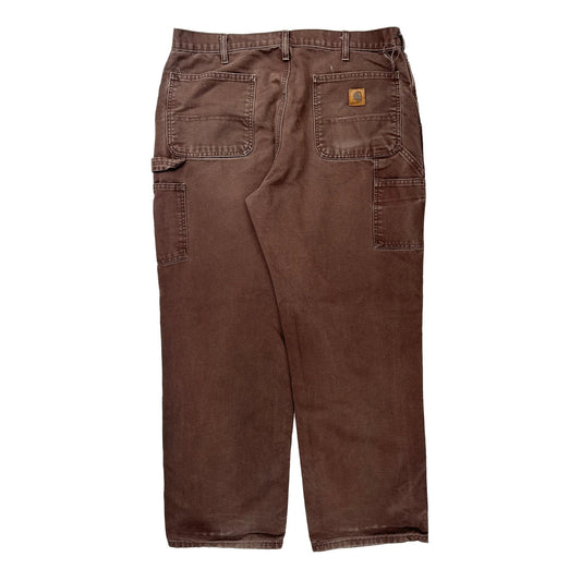 Carhartt Carpenter Trousers - 36W 30L Brown Cotton
