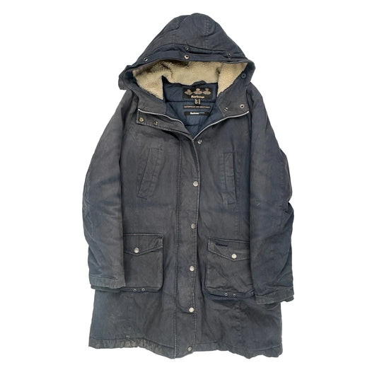 Barbour Waterproof Wax Jacket - Medium Navy Polyester