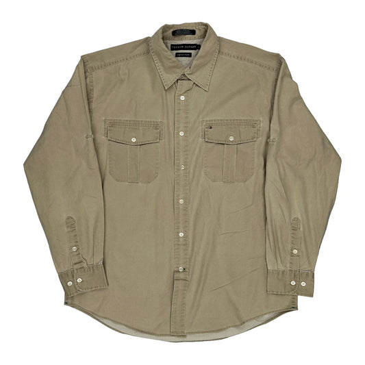 Tommy Hilfiger Shirt - Large Beige Cotton
