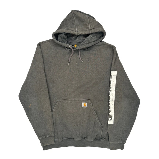 Carhartt Hoodie - Large Grey Cotton Blend