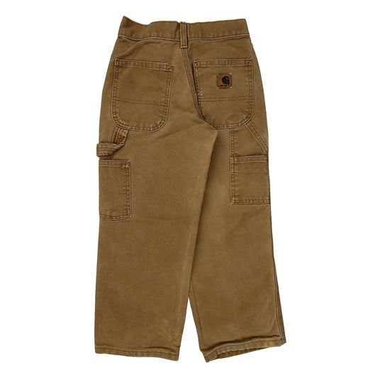 Age 8 Carhartt Double Knee Carpenter Trousers - Small Brown Cotton