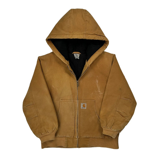 Age 10-12 Carhartt Jacket - Medium Brown Cotton