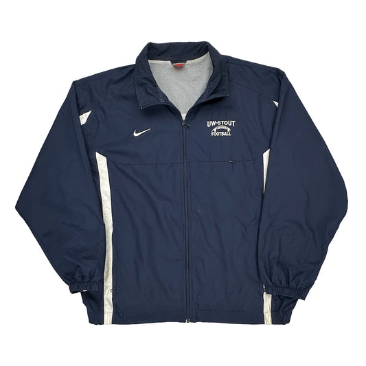 Uw-Stout Football Nike Football Windbreaker - XL Navy Polyester