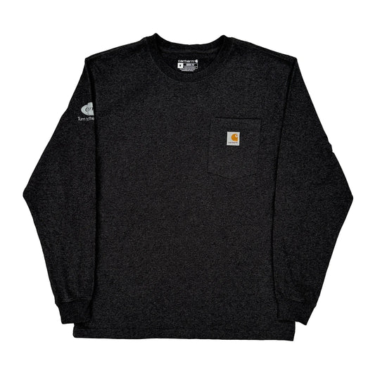 Culley Mechanical Services Llc Carhartt Long Sleeve T-Shirt - Medium Grey Cotton Blend