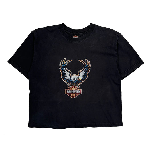 Motorcycles Harley Davidson Graphic T-Shirt - XL Black Cotton
