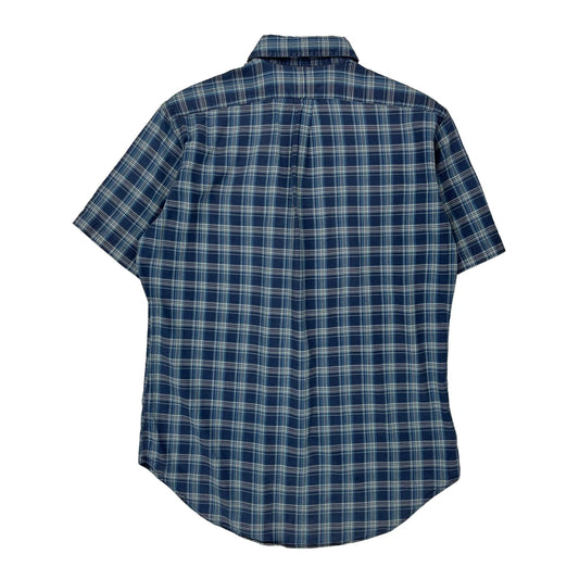 Ralph Lauren Checked Short Sleeve Shirt - Medium Blue Cotton