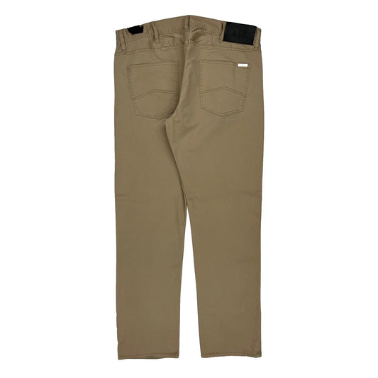 Armani Exchange Trousers - 38W 31L Beige Cotton Blend