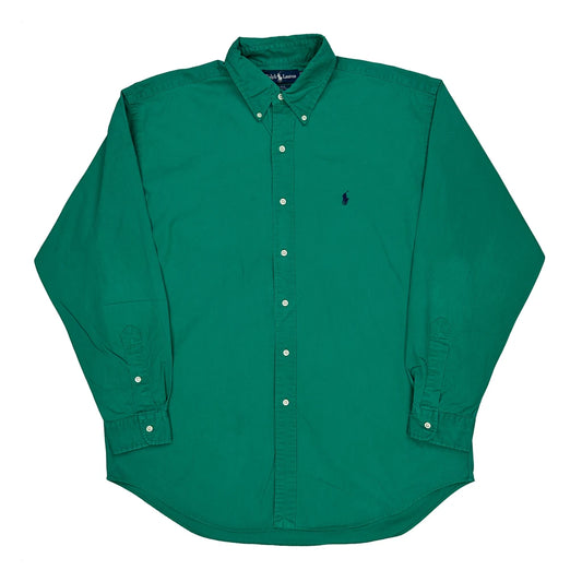 Blake Ralph Lauren Shirt - Large Green Cotton