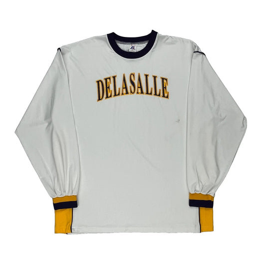 Delasalle Russell Athletic Sweatshirt - Large White Polyester Blend