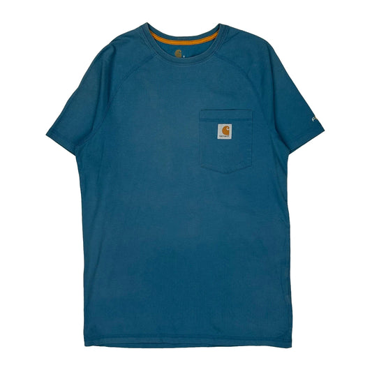 Vintage Carhartt T-Shirt - Small Blue Cotton