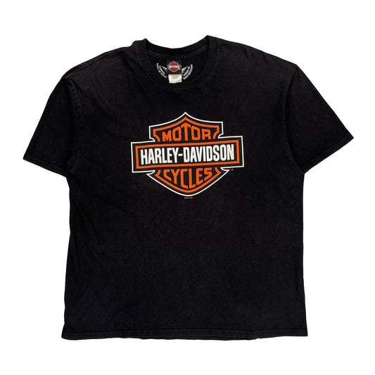 Motorcycles Harley Davidson Graphic T-Shirt - 2XL Black Cotton