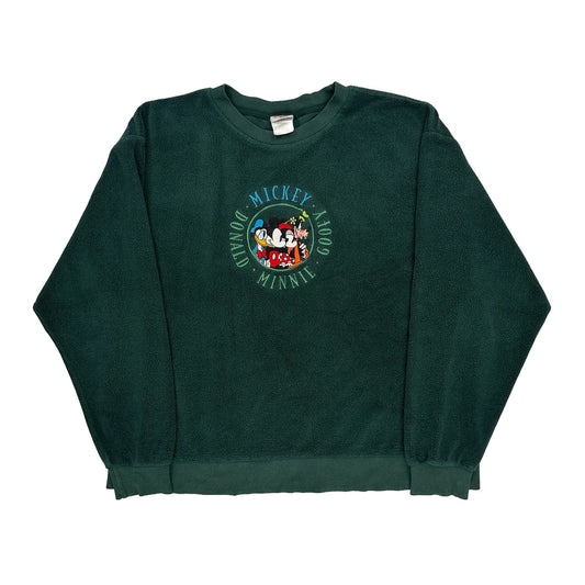 Disney Cartoon Fleece - 2XL Green Cotton