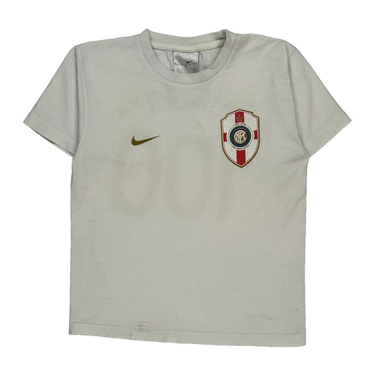 Age 12 Inter Milan Nike Football Football Shirt - Medium White Cotton