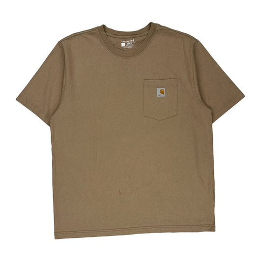 Carhartt T-Shirt - Large Brown Cotton