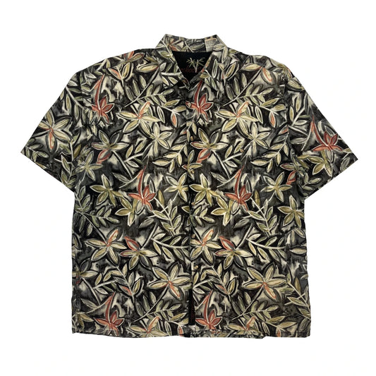 Bamboo Cay Floral Hawaiian Shirt - Large Multicoloured Cotton