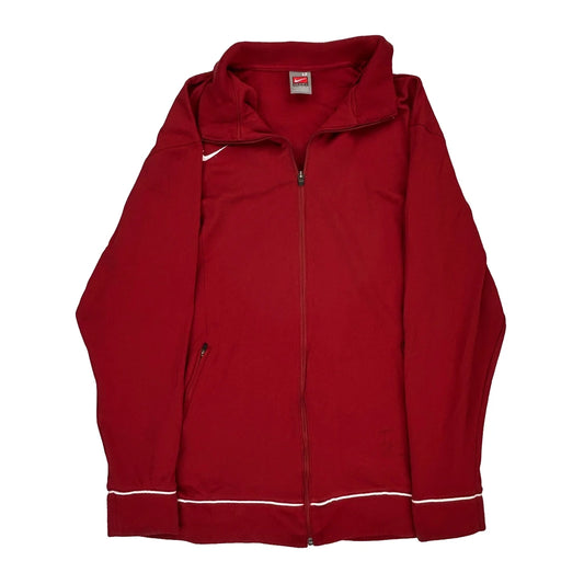Nike Tall Track Jacket - Large Red Polyester