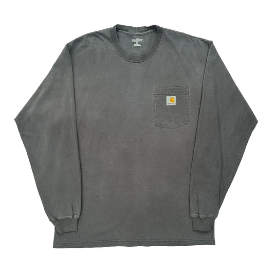 Carhartt Long Sleeve T-Shirt - Medium Grey Cotton