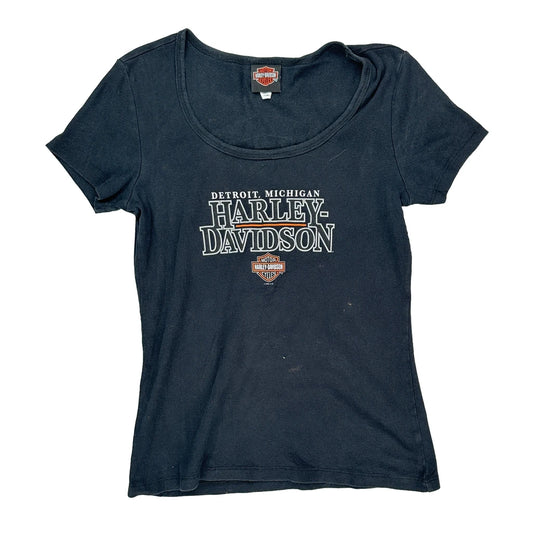 Harley Davidson Graphic T-Shirt - Small Black Cotton