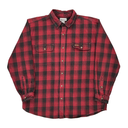 Carhartt Checked Flannel Shirt - XL Black Cotton