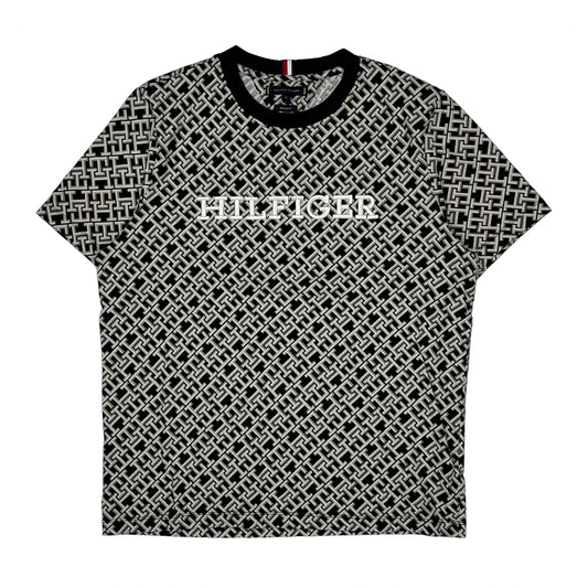 Tommy Hilfiger T-Shirt - XL Black & White Cotton