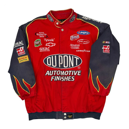 Vintage Jeff Gordon Chase Authentics Nascar Bomber Jacket - 2XL Red Cotton