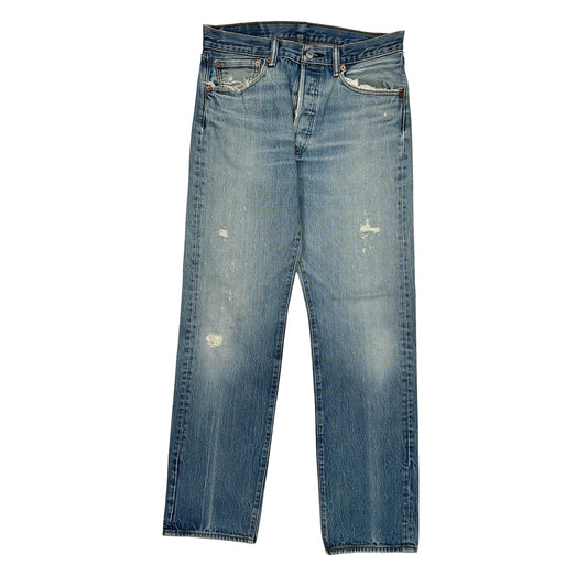 501 Levis Jeans - 33W 30L Light Wash Denim