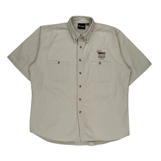 Mro Racing Outreach Chase Authentics Short Sleeve Shirt - XL Beige Cotton
