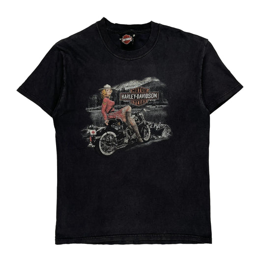 Harley Davidson T-Shirt - Medium Black Cotton