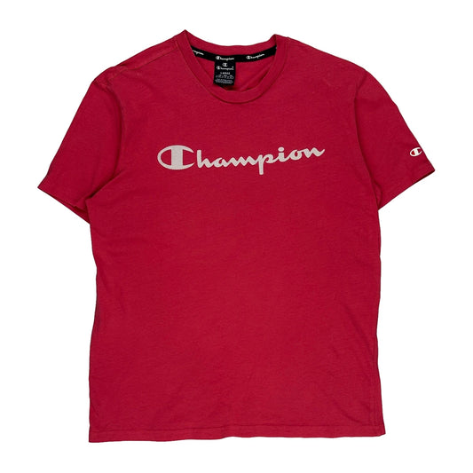 Champion T-Shirt - Large Red Cotton