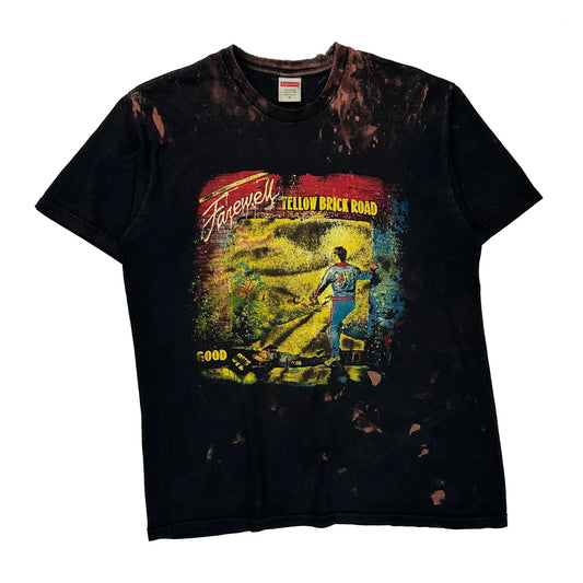 Elton John Farewell Yellow Brick Road Tour Supreme Band T-Shirt - Medium Black Cotton