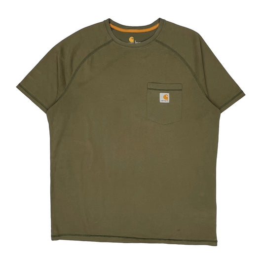 Vintage Carhartt T-Shirt - Large Green Cotton