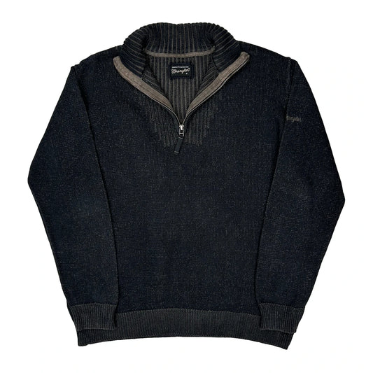 Wrangler 1/4 Zip - XL Black Cotton