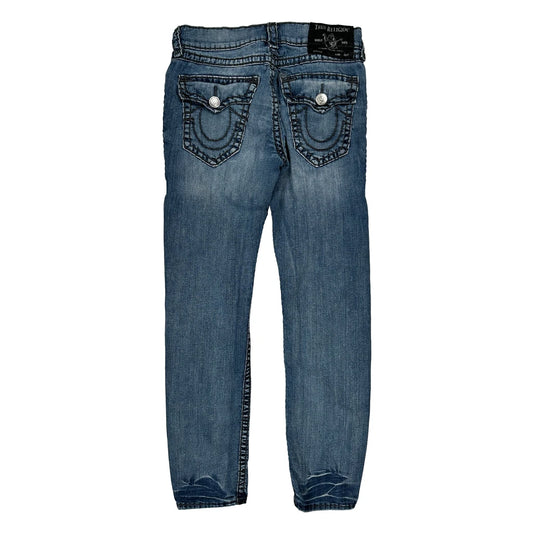 True Religion Contrast Stitch Jeans - 31W 32L Dark Wash Denim