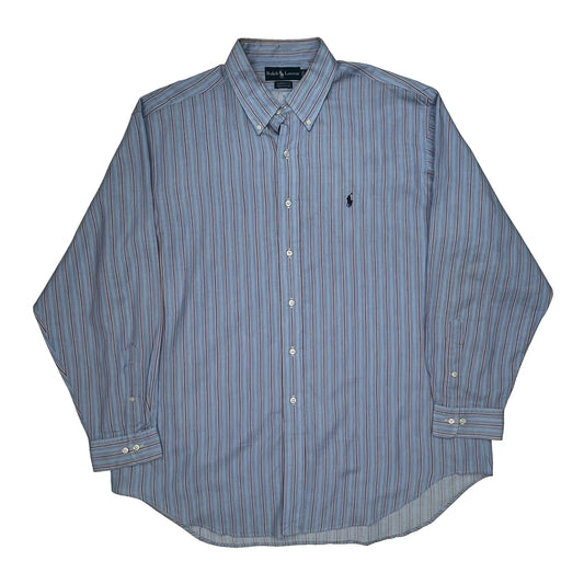Ralph Lauren Striped Shirt - XL Blue Cotton