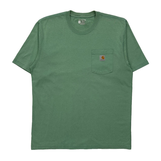 Carhartt T-Shirt - Large Green Cotton