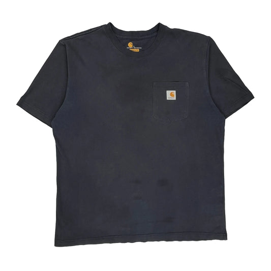 Carhartt T-Shirt - Large Navy Cotton