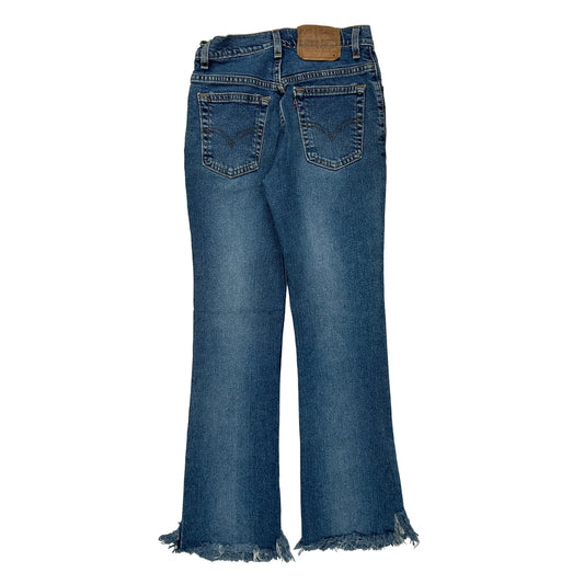 517 Levis Boot Cut Jeans - 25W UK 6 Blue Cotton