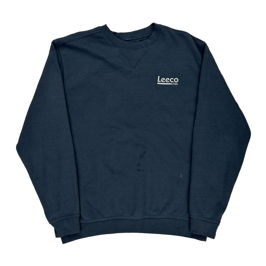 Leeco Steel Carhartt Sweatshirt - Large Blue Cotton Blend