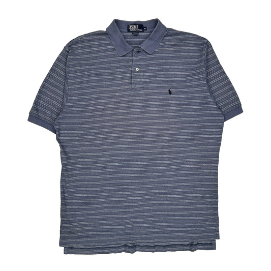 Polo By Ralph Lauren Striped Polo Shirt - XL Blue Cotton
