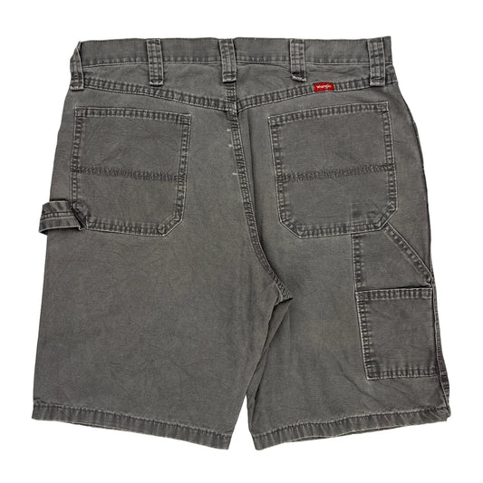 Wrangler Carpenter Shorts - 36W 10L Grey Cotton