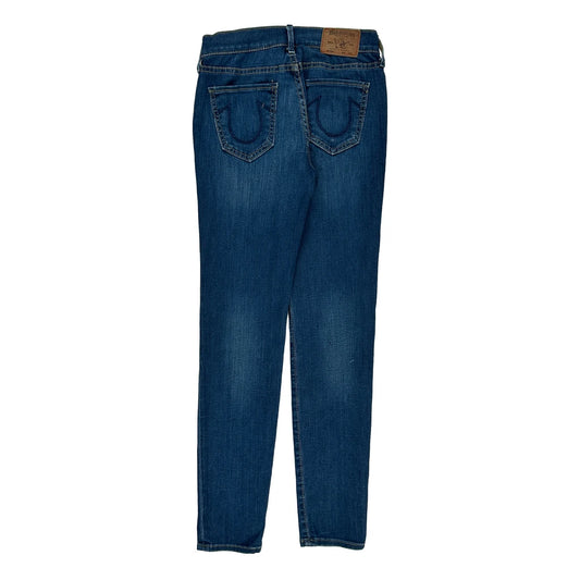 Made In Usa True Religion Jeans - 26W UK 6 Blue Cotton Blend